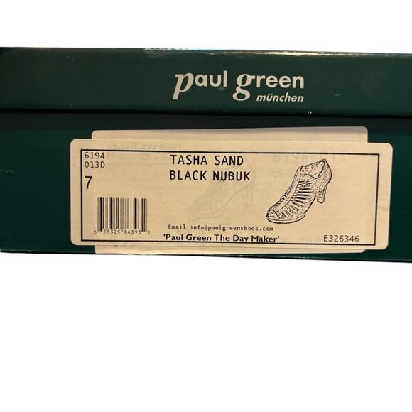 PAUL GREEN Munchen Black Suede Tasha Sandal, Size 4.5, NWB - Picture 14 of 15